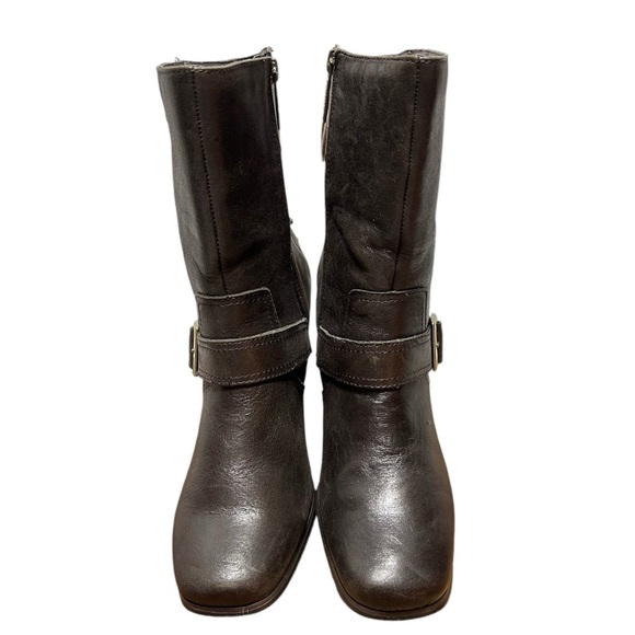 Harley-Davidson Shanna 7-Inch Dark Brown Leather Back Lace High Heel Boots - Picture 5 of 14